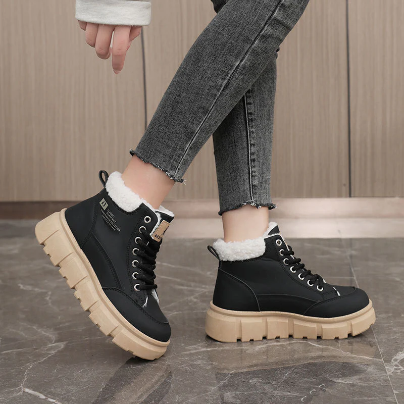 Damen Hohe Stiefel mit flauschigem Innenfutter und rutschfester Sohle Heidi Mode - Image 4