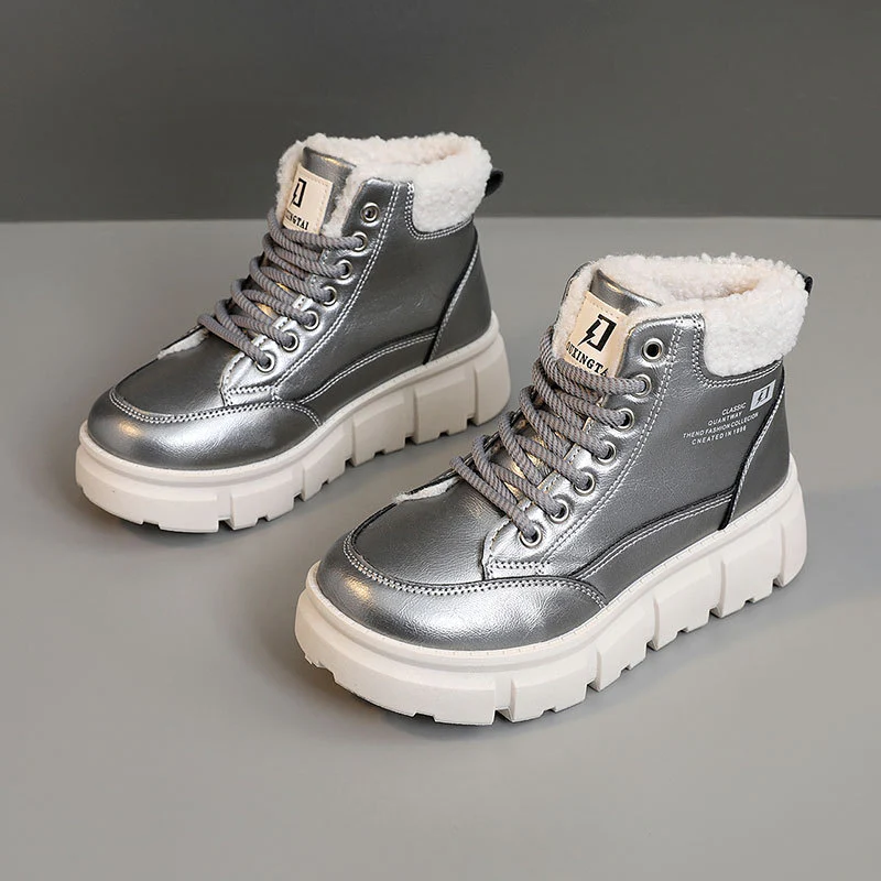 Damen Hohe Stiefel mit flauschigem Innenfutter und rutschfester Sohle Heidi Mode - Image 6