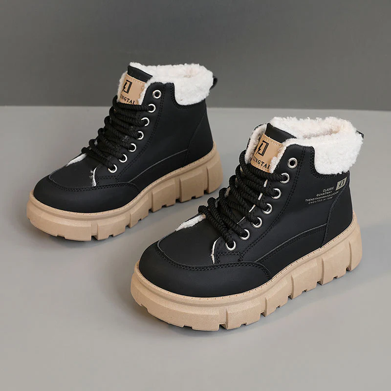 Damen Hohe Stiefel mit flauschigem Innenfutter und rutschfester Sohle Heidi Mode - Image 8
