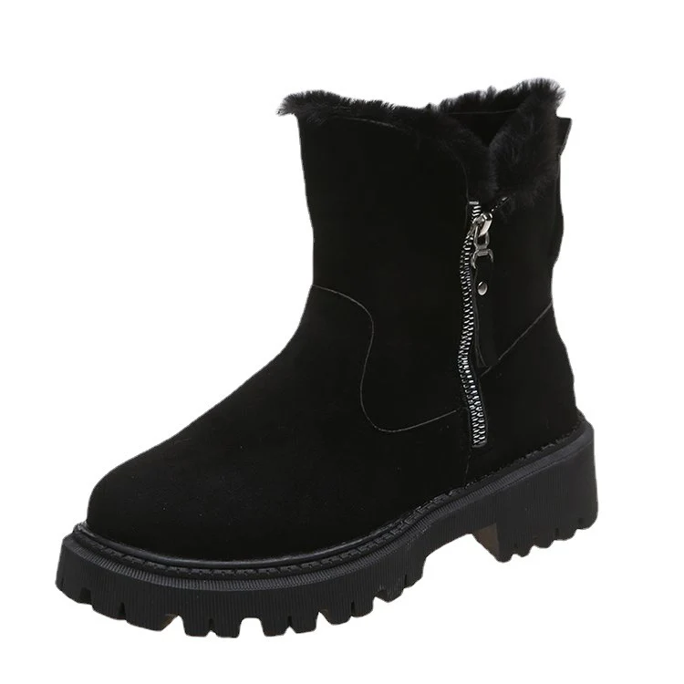 Damen hohe Stiefel mit kuscheligem Innenfutter und robustem Reißverschluss Heidi Mode - Image 5