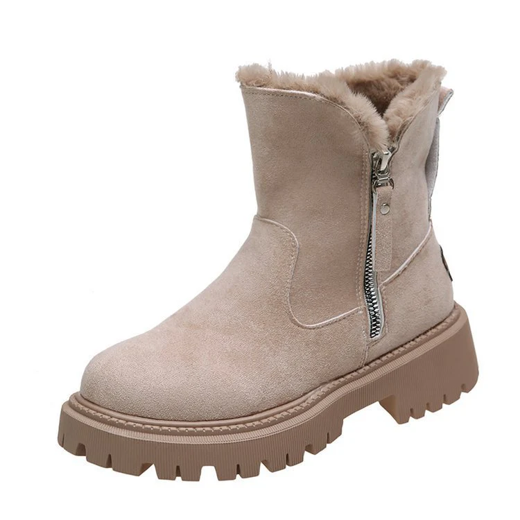 Damen hohe Stiefel mit kuscheligem Innenfutter und robustem Reißverschluss Heidi Mode - Image 7