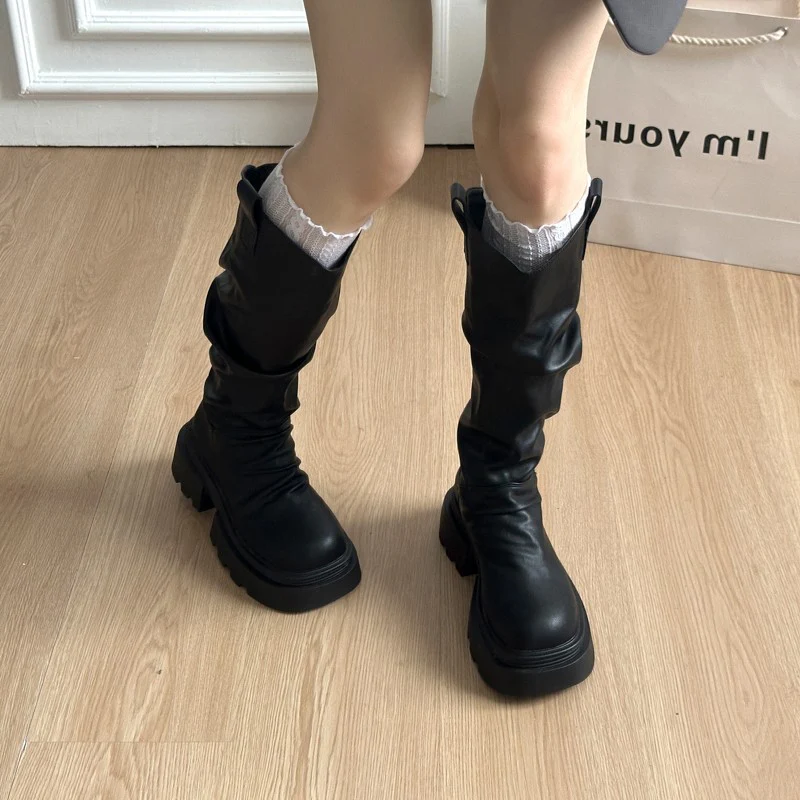 Damen Hohe Stiefel mit weichem Obermaterial und robuster Sohle Heidi Mode - Image 2