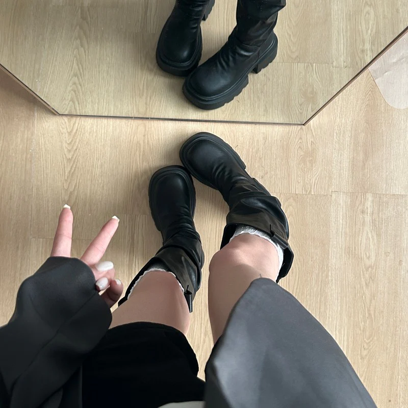 Damen Hohe Stiefel mit weichem Obermaterial und robuster Sohle Heidi Mode - Image 3