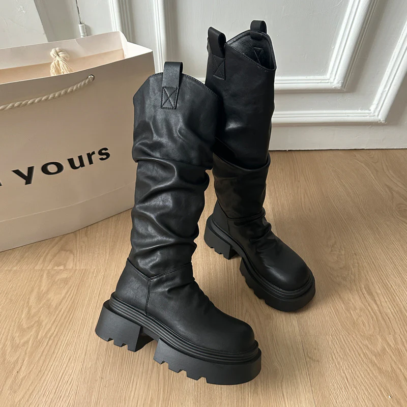 Damen Hohe Stiefel mit weichem Obermaterial und robuster Sohle Heidi Mode - Image 4