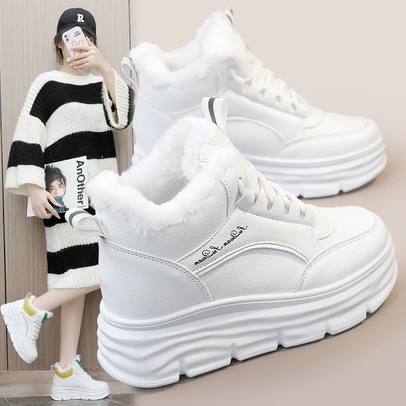 Damen Hohe Winter Sneakers mit elastischem Futter und rutschfester Sohle Heidi Mode - Image 2