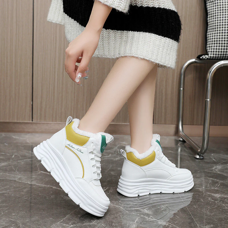 Damen Hohe Winter Sneakers mit elastischem Futter und rutschfester Sohle Heidi Mode - Image 3