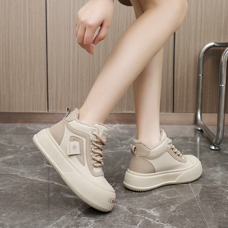 Damen Hohe Winter Sneakers mit kuscheligem Innenfutter und rutschfester Sohle Heidi Mode - Image 3