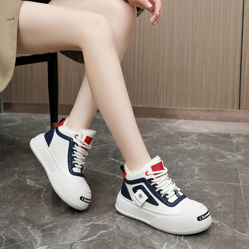Damen Hohe Winter Sneakers mit kuscheligem Innenfutter und rutschfester Sohle Heidi Mode - Image 4