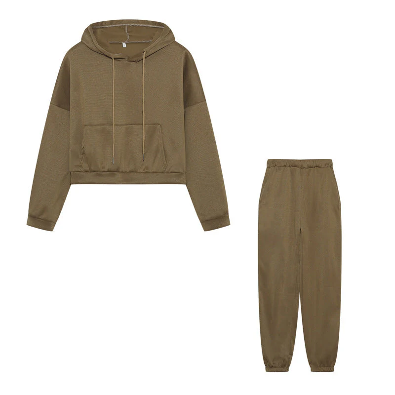 Damen Hoodie und Jogginghose-Set mit Lässigem Schnitt und Elastischem Bund Heidi-Mode - Image 7