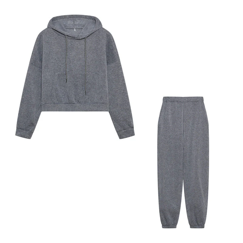 Damen Hoodie und Jogginghose-Set mit Lässigem Schnitt und Elastischem Bund Heidi-Mode - Image 9