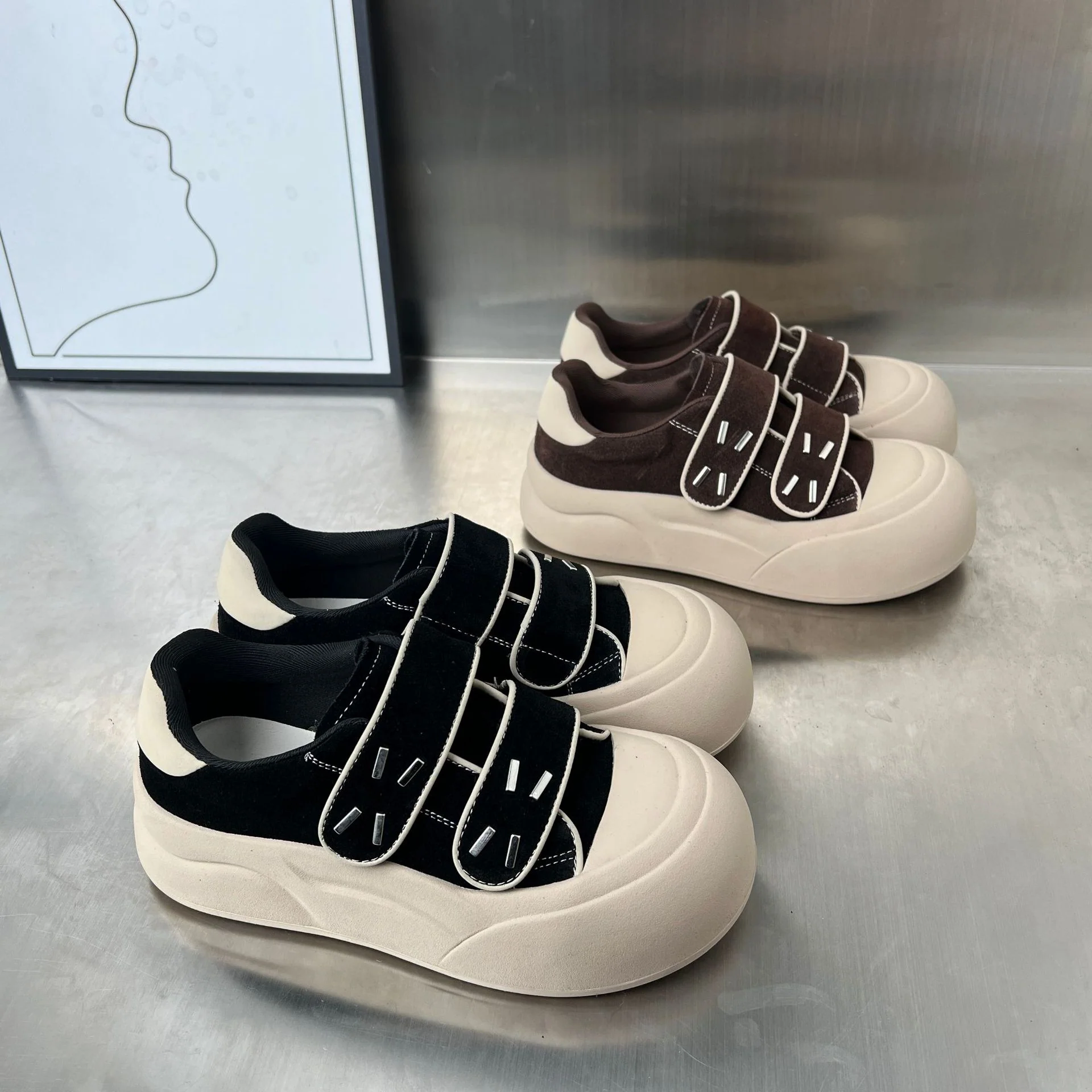 Damen Innovative Chunky Sneakers mit praktischen Klettverschlüssen Heidi Mode - Image 3
