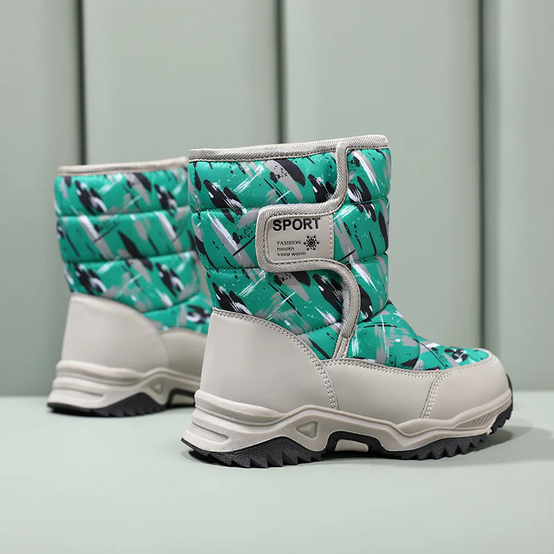 Damen isolierte Winterstiefel mit rutschfester Profilsohle und atmungsaktivem Innenfutter Heidi Mode - Image 4