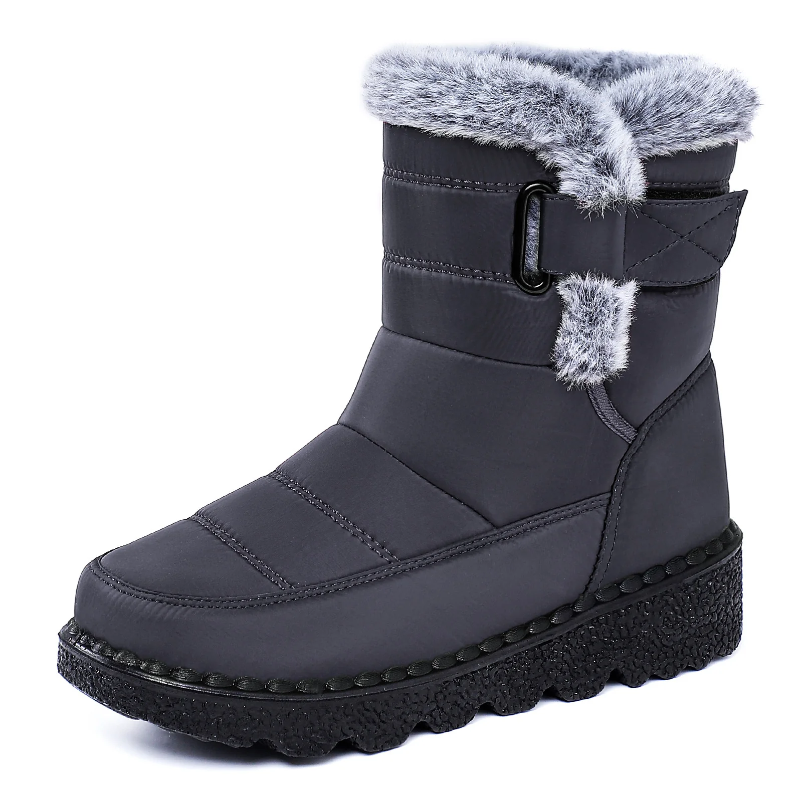 Damen Isolierte Winterstiefel mit weichem Innenfutter und praktischen Schnallen Heidi Mode - Image 8
