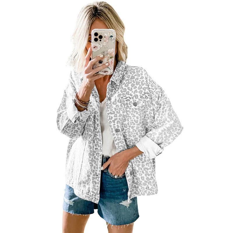 Damen Jeansjacke Im Angesagten Leo-Design mit Lässigem Schnitt und Modischen Details Heidi-Mode - Image 6