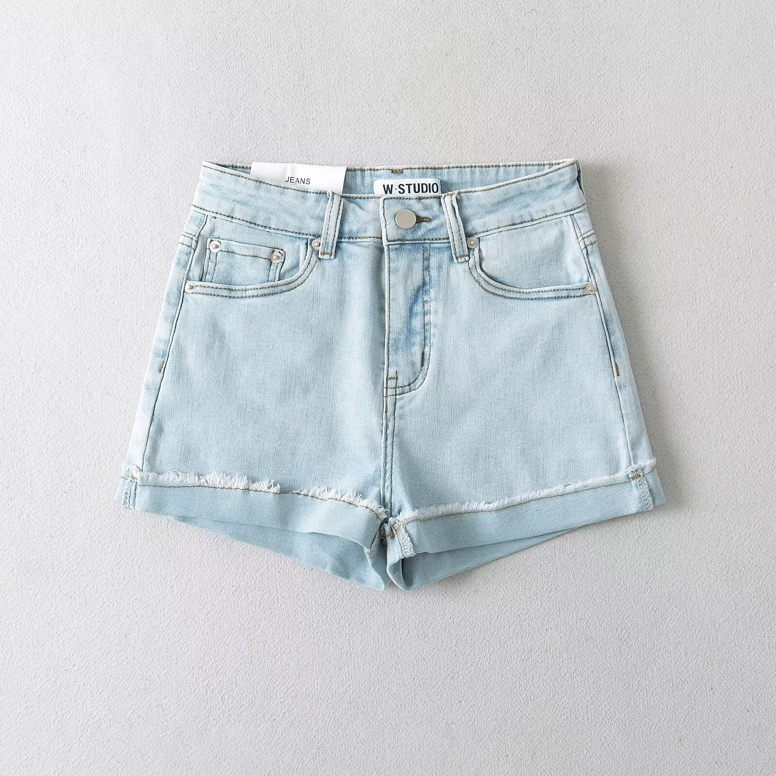 Damen Jeansshorts mit Lässigem Schnitt und Versäuberten Abschlüssen Heidi-Mode - Image 4