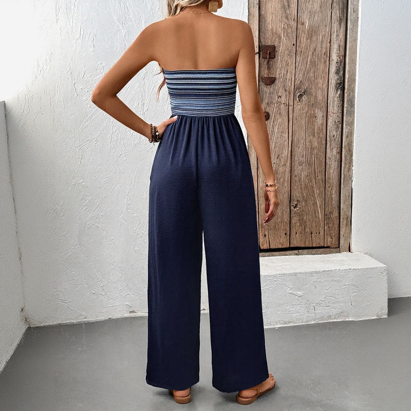 Damen Jumpsuit mit Bandeau-Oberteil und Weitem Bein Heidi-Mode - Image 4