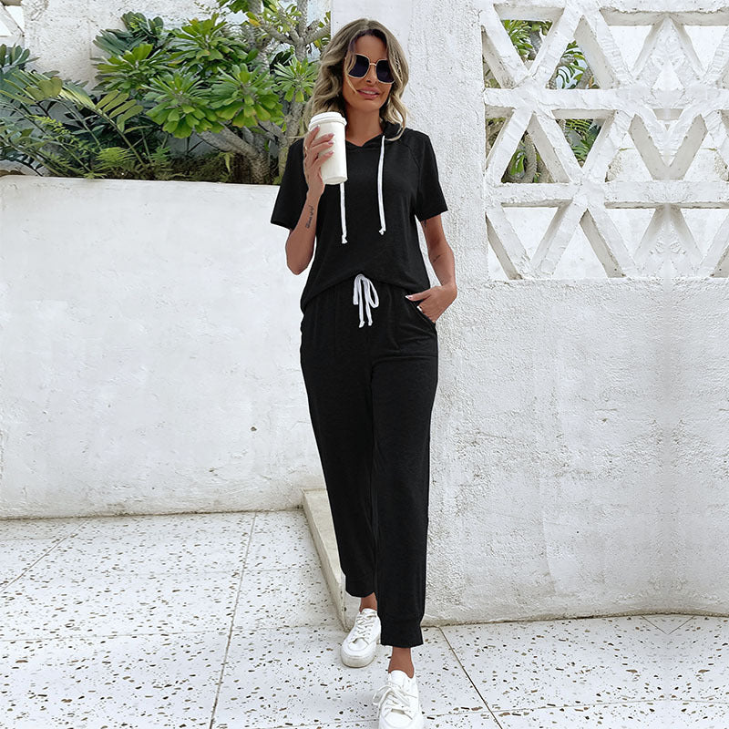 Damen Jumpsuit mit Bequemem Kordelzug und Lässigem Kurzarmdesign Heidi-Mode - Image 8