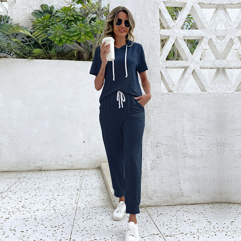 Damen Jumpsuit mit Bequemem Kordelzug und Lässigem Kurzarmdesign Heidi-Mode - Image 9