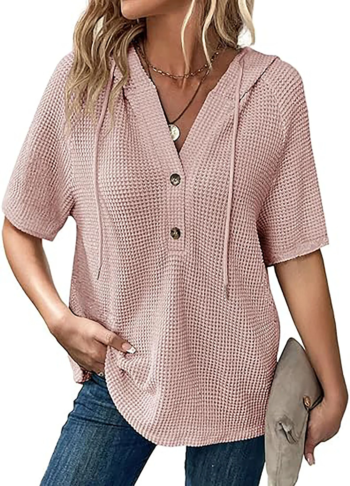 Damen Kapuzenshirt im Waffelmuster Heidi-Mode - Image 11
