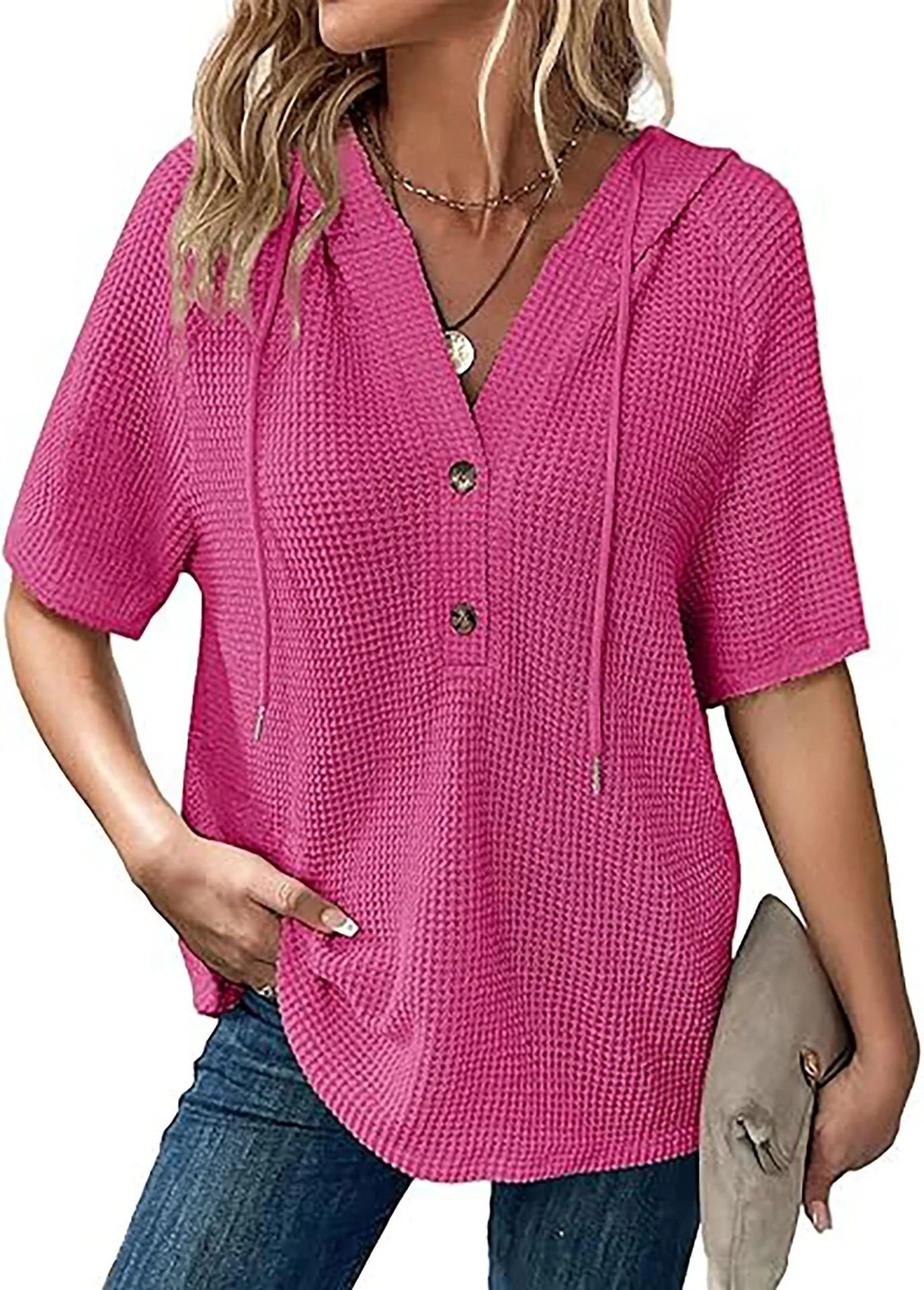 Damen Kapuzenshirt im Waffelmuster Heidi-Mode - Image 12