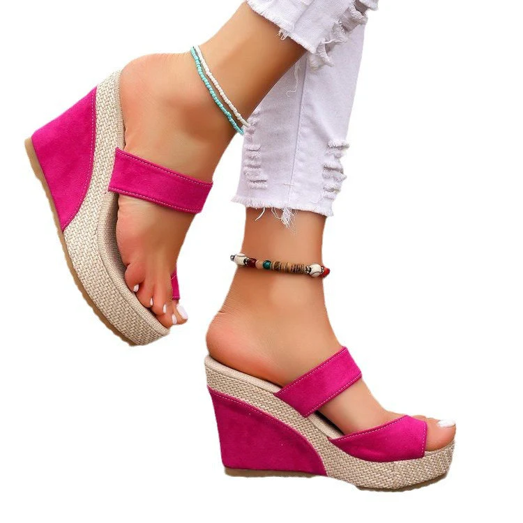 Damen Keil-Sandalen mit Breiten Riemen und Komfortablem Fußbett Heidi-Mode - Image 5
