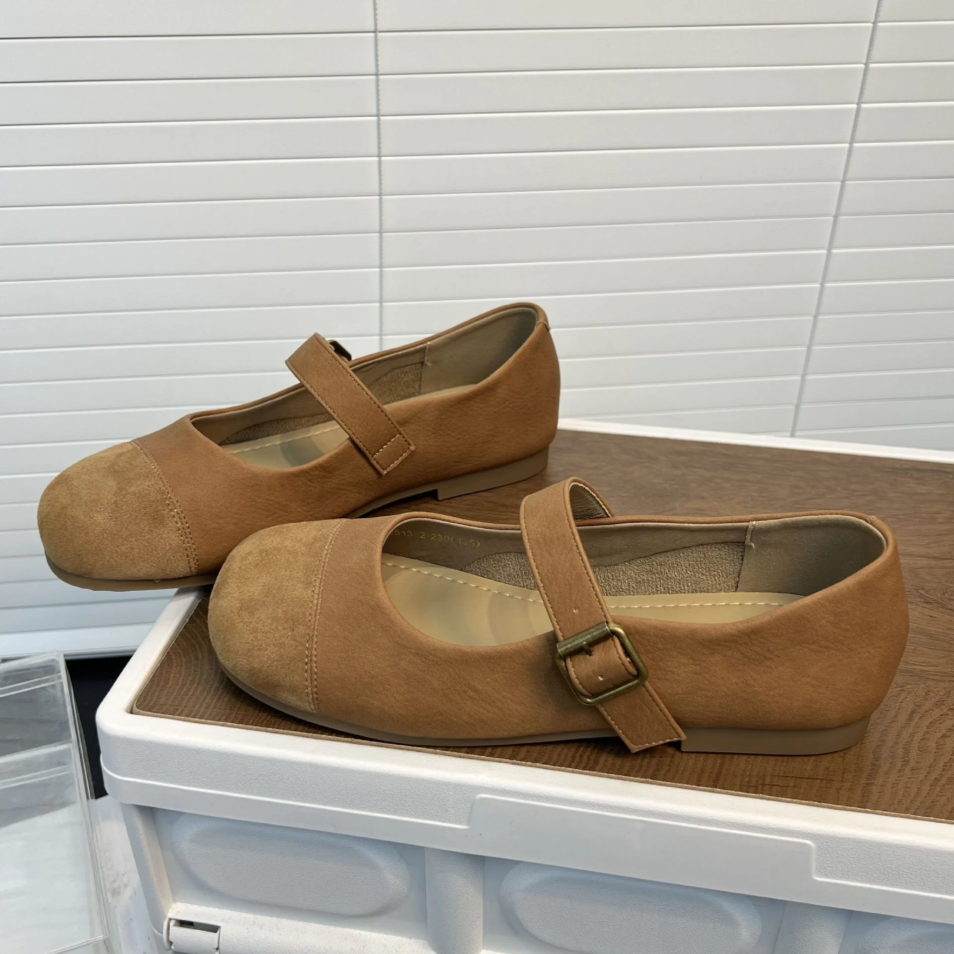 Damen klassische Ballerinas mit verstellbarem Riemen und bequemer Innensohle Heidi Mode - Image 2