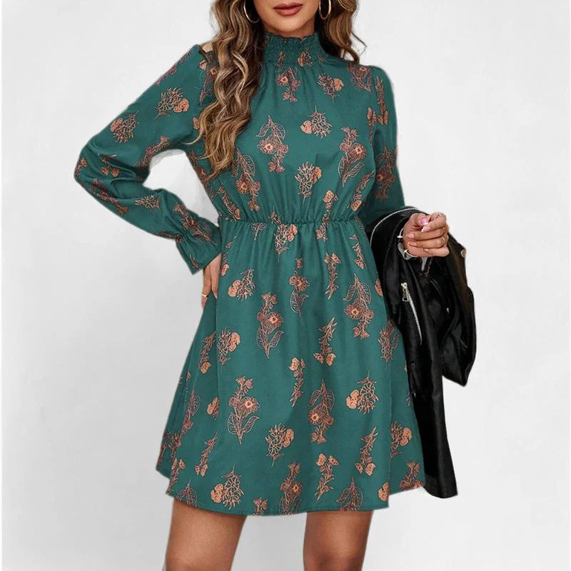 Damen Kleid mit Floralem Muster und Voluminösen Ärmeln Heidi-Mode - Image 3
