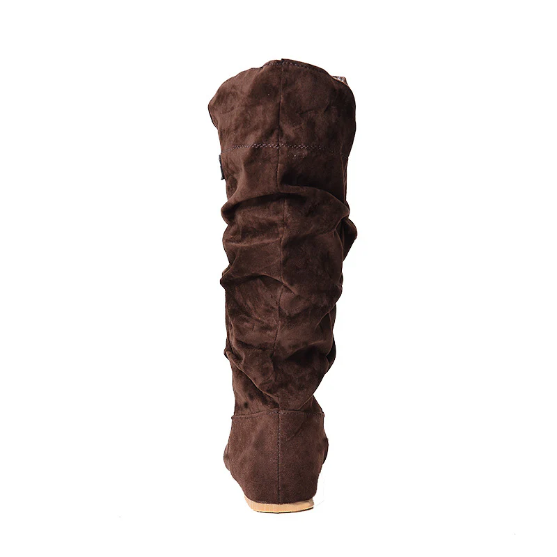 Damen kniehohe Boots mit elegantem Faltenlook Heidi Mode - Image 3