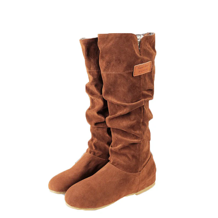 Damen kniehohe Boots mit elegantem Faltenlook Heidi Mode - Image 6