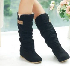 Damen kniehohe Boots mit elegantem Faltenlook Heidi Mode - Image 7