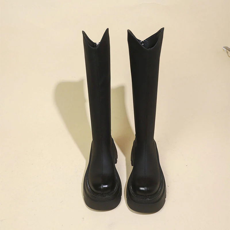 Damen kniehohe Stiefel mit elegantem Schnitt und robuster Sohle Heidi Mode - Image 6