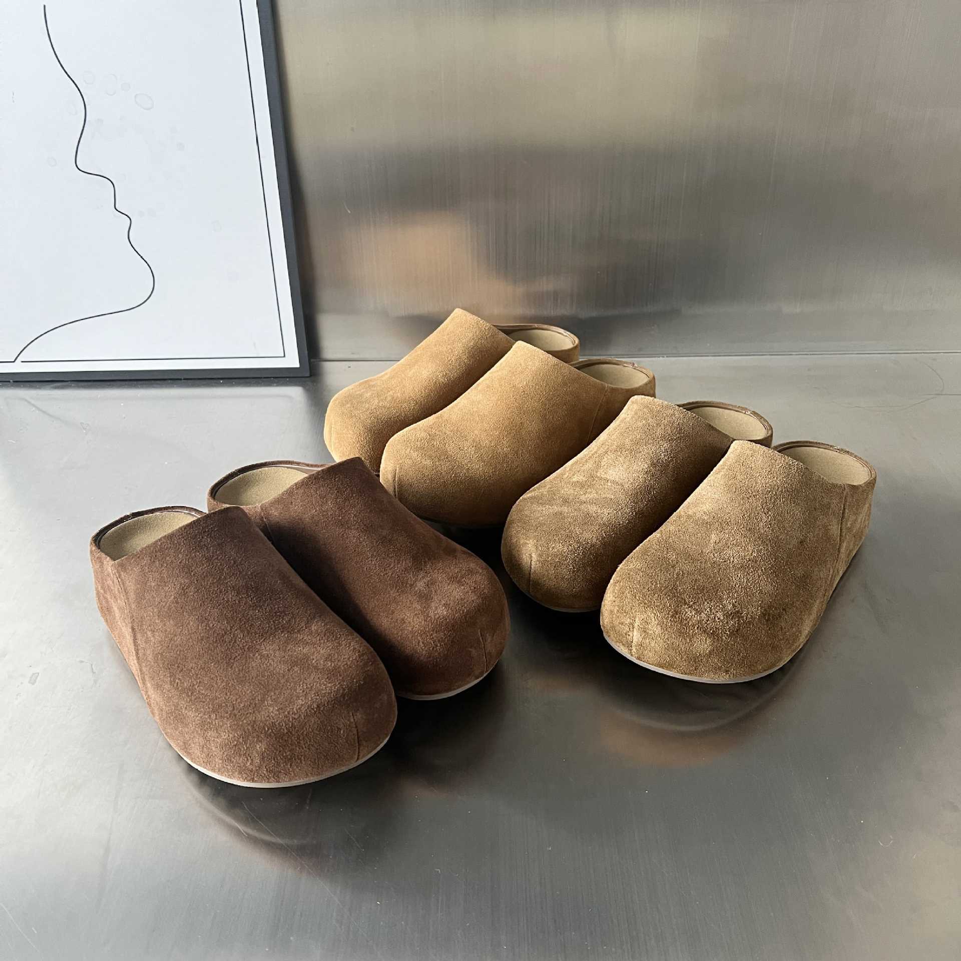 Damen Komfort Clogs aus hochwertigem Wildleder Heidi Mode - Image 4