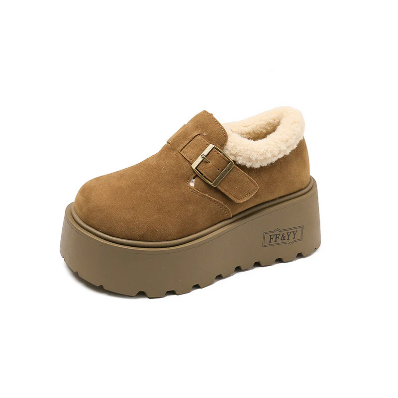 Damen Komfort Clogs mit warmem Kunstfell und modischem Riemen Heidi Mode - Image 5