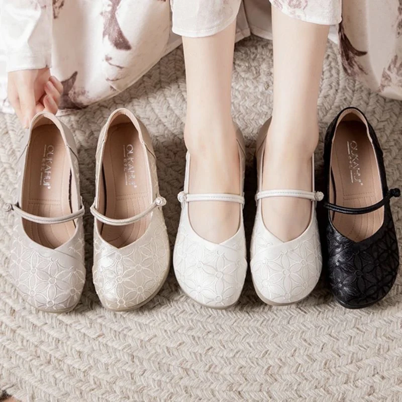Damen Komfortable Ballerinas mit dekorativem Blumenmuster Heidi Mode - Image 3