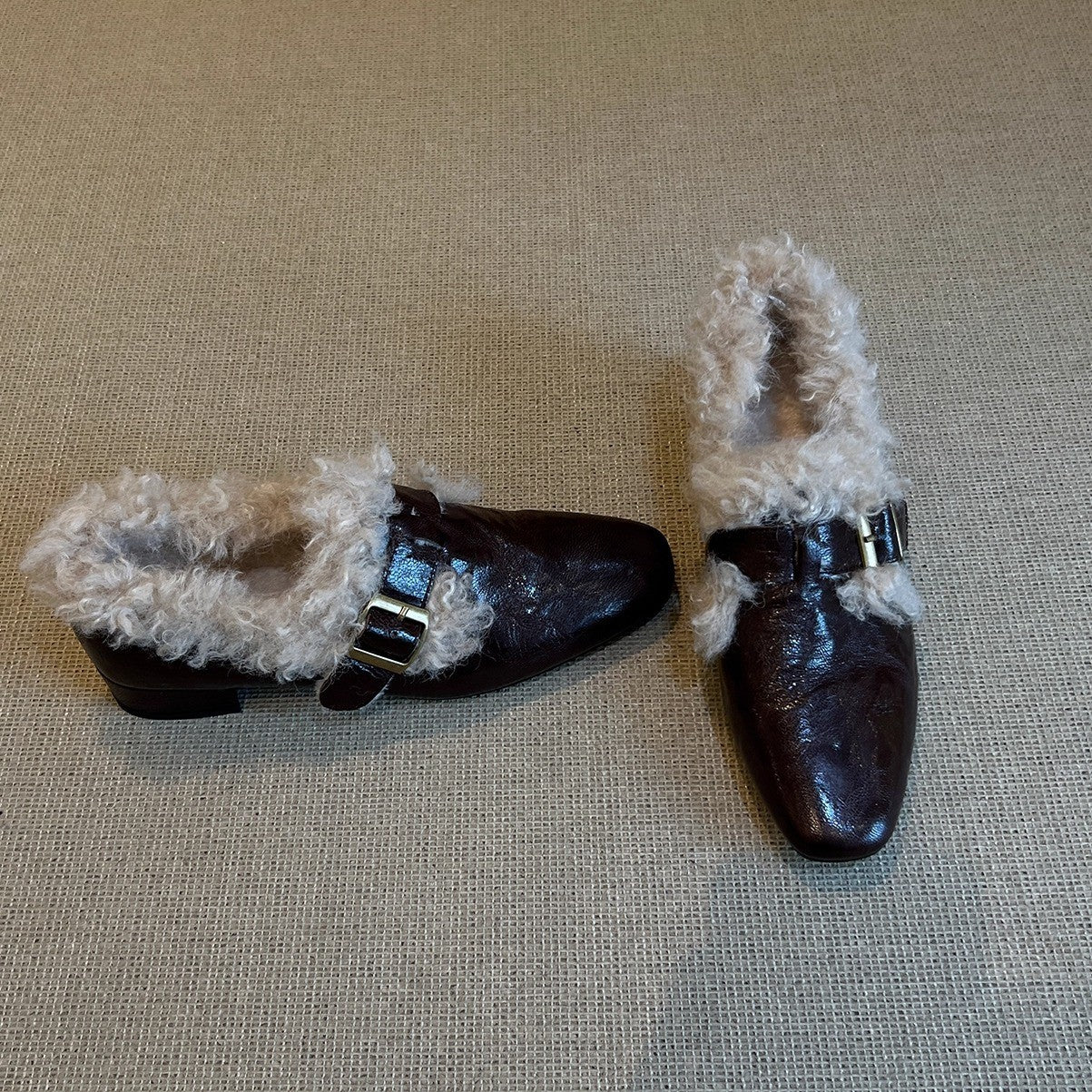 Damen Komfortable Ballerinas mit kuscheligem Innenfutter und modischem Schnallenakzent Heidi Mode - Image 3