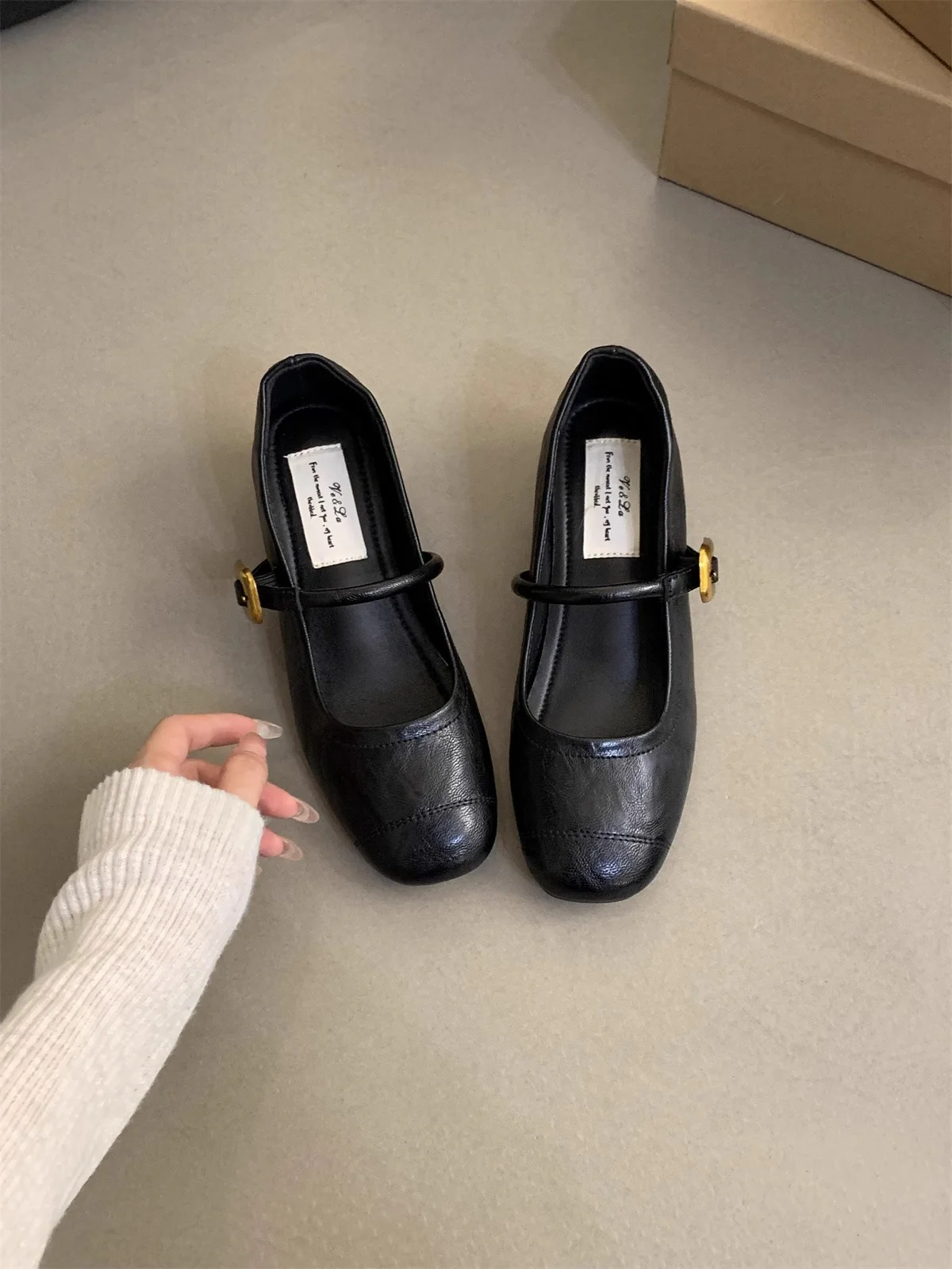 Damen Komfortable Ballerinas mit modischem Riemen und dekorativem Schnallenverschluss Heidi Mode - Image 8
