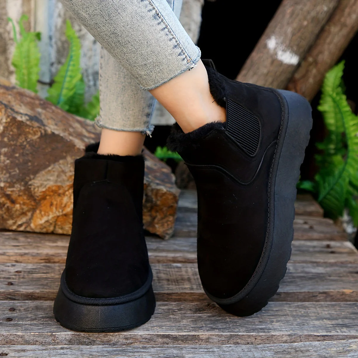 Damen Komfortable Chelsea-Stiefeletten mit Warmfutter Heidi Mode - Image 8
