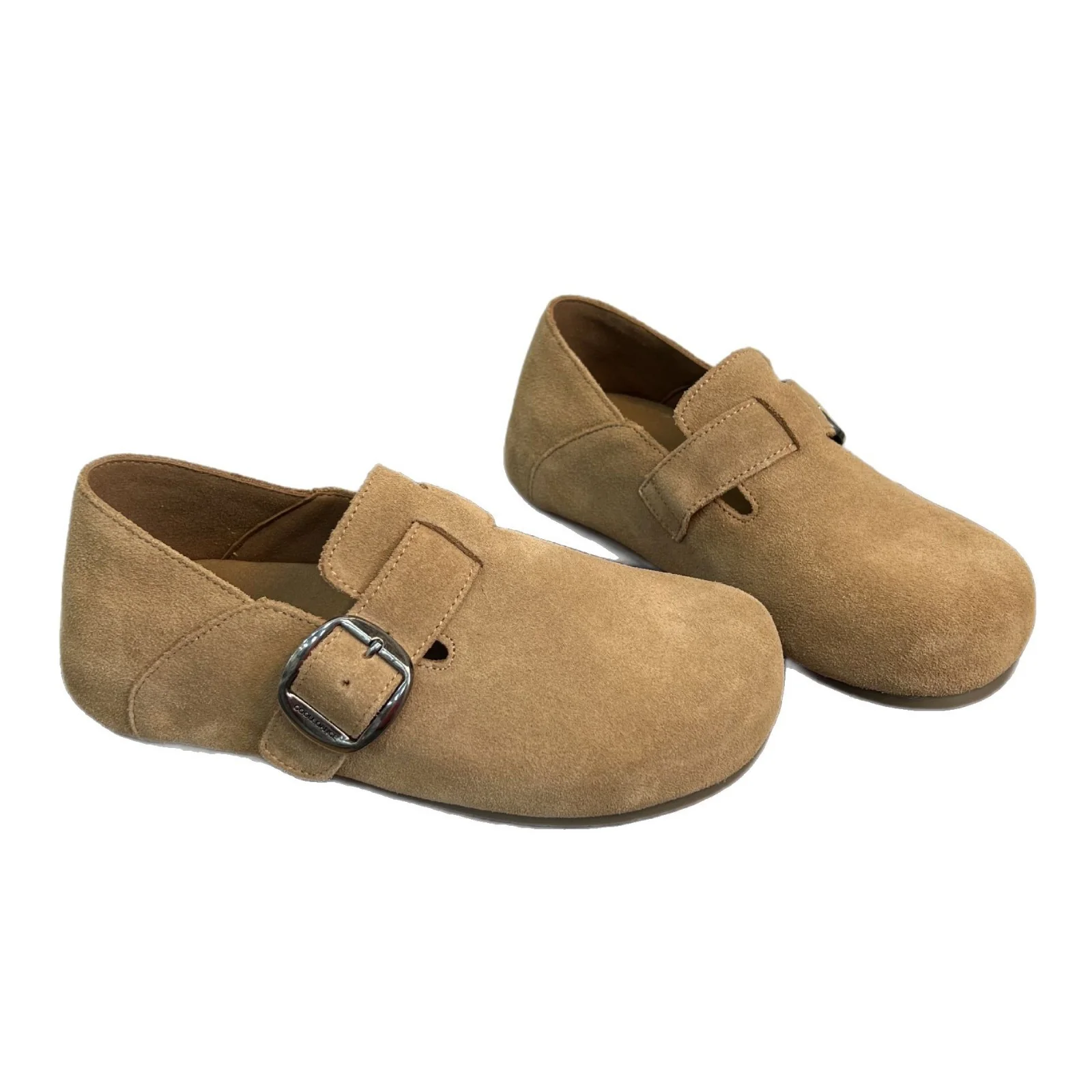 Damen Komfortable Clogs aus feinem Wildleder mit dekorativem Schnallenverschluss Heidi Mode - Image 5
