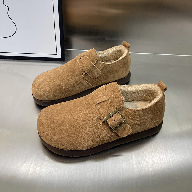 Damen Komfortable Clogs aus weichem Wildleder mit kuscheligem Innenfutter Heidi Mode - Image 2