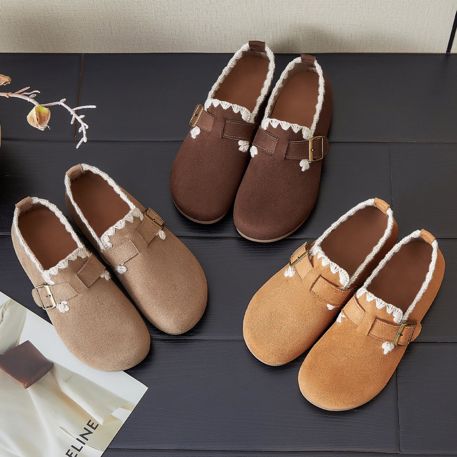 Damen Komfortable Clogs mit dekorativem Riemen Heidi Mode - Image 4