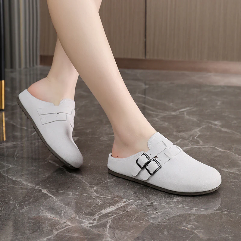 Damen komfortable Clogs mit doppeltem Schnallen-Design Heidi Mode - Image 3