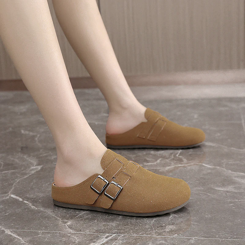 Damen komfortable Clogs mit doppeltem Schnallen-Design Heidi Mode - Image 4