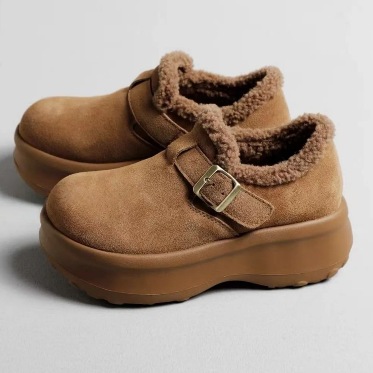 Damen Komfortable Clogs mit elegantem Kunstfellfutter Heidi Mode - Image 3