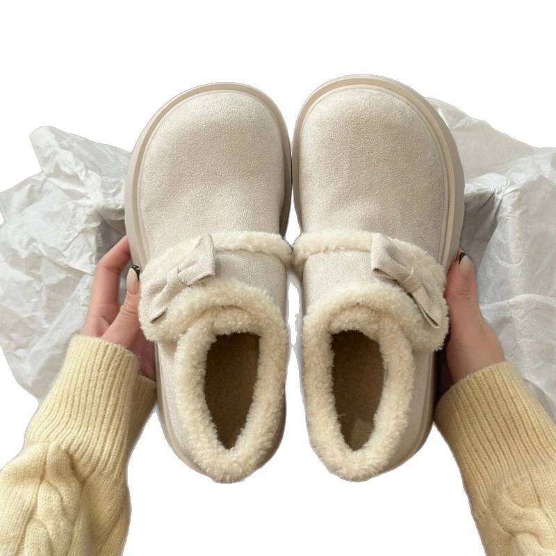 Damen komfortable Clogs mit flauschigem Innenfutter und dekorativer Schleife Heidi Mode - Image 5