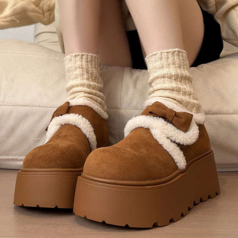 Damen komfortable Clogs mit flauschigem Innenfutter und dekorativer Schleife Heidi Mode - Image 6