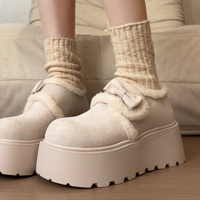 Damen komfortable Clogs mit flauschigem Innenfutter und dekorativer Schleife Heidi Mode - Image 7