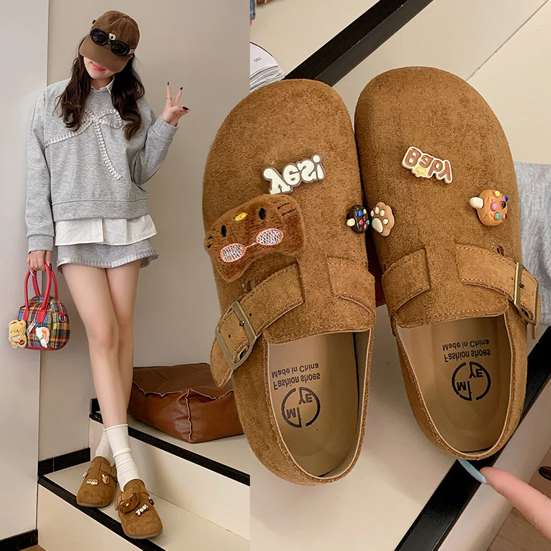 Damen Komfortable Clogs mit modischem Schnallen-Design und verspielten Details Heidi Mode