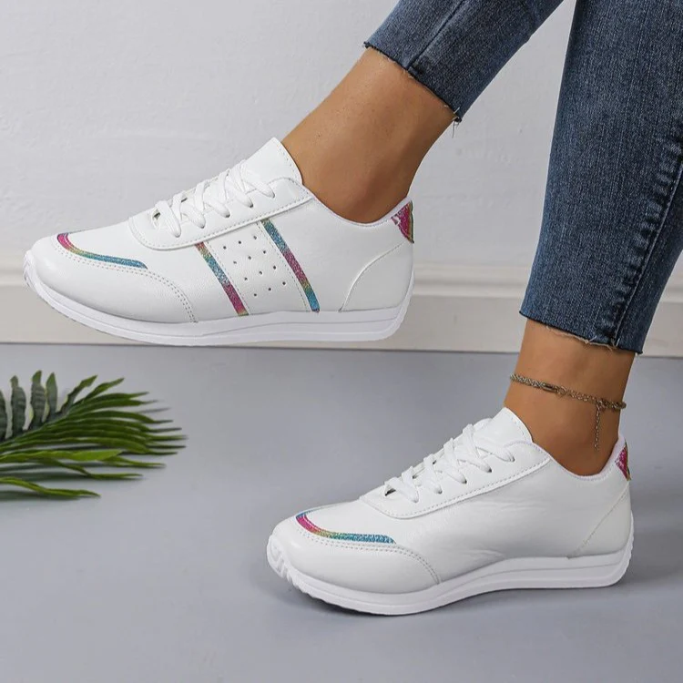 Damen Komfortable Freizeit-Sneaker mit schimmernden Akzenten Heidi Mode - Image 4