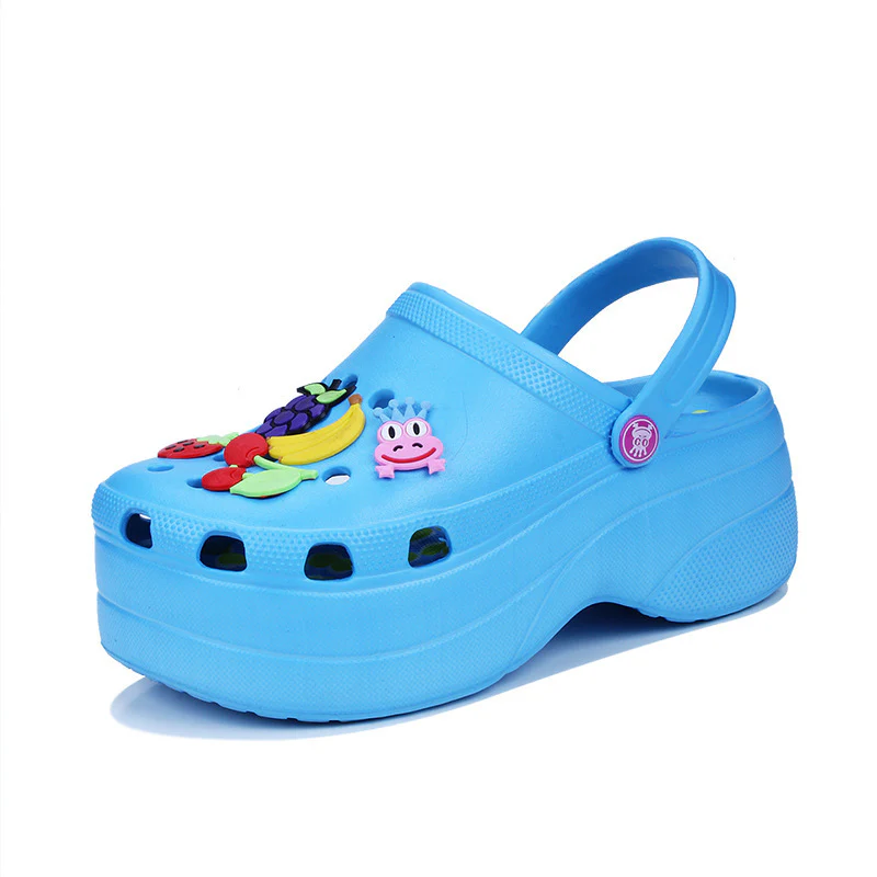 Damen Komfortable Freizeitclogs mit bunten 3D-Anhänger Heidi Mode - Image 5