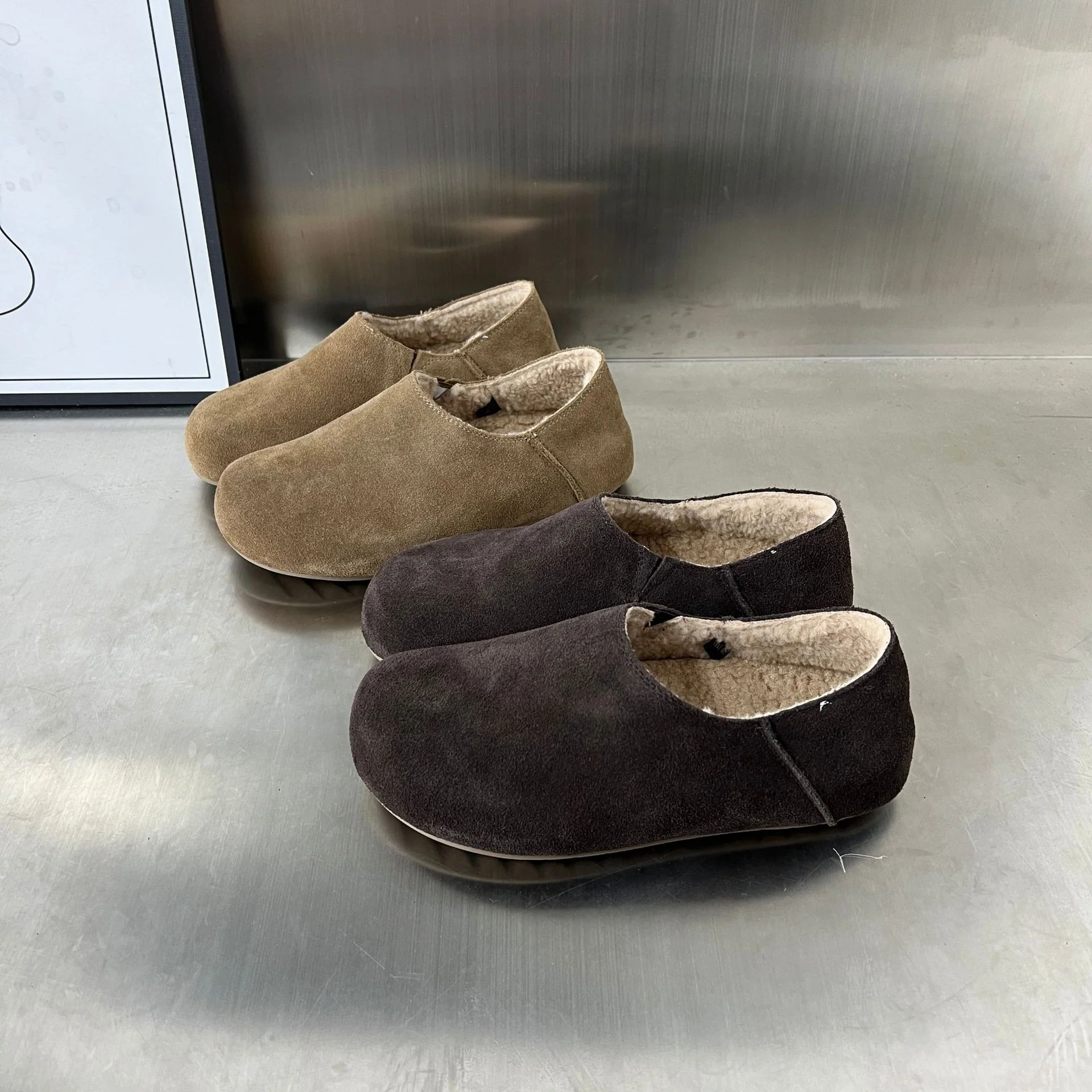 Damen Komfortable Hausschuhe aus weichem Wildleder mit kuscheligem Innenfutter Heidi Mode - Image 3